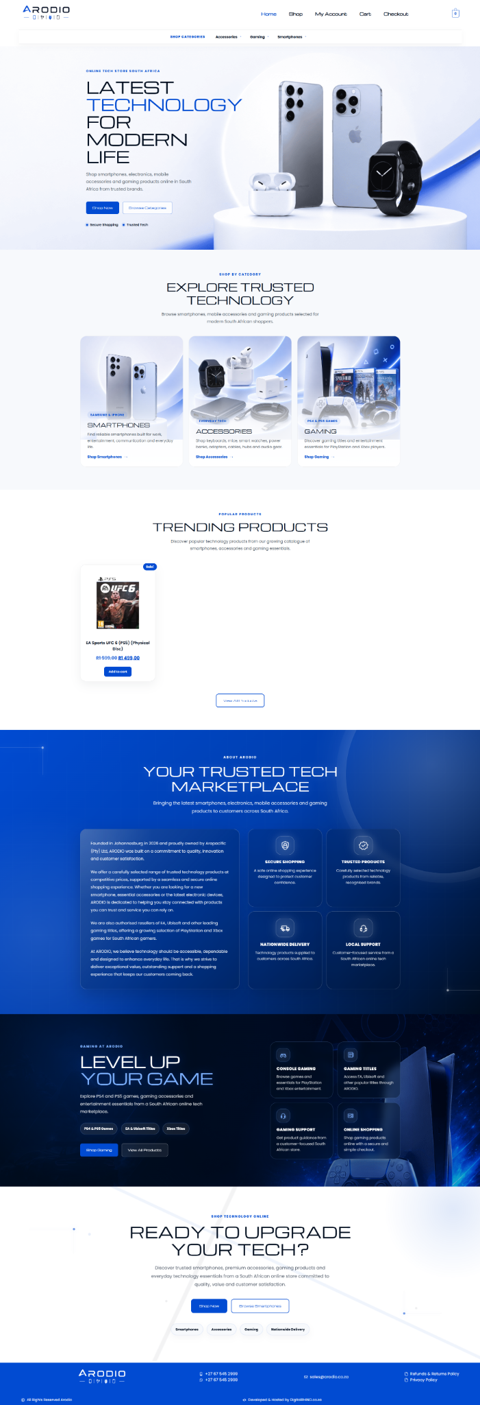 Arodio website preview