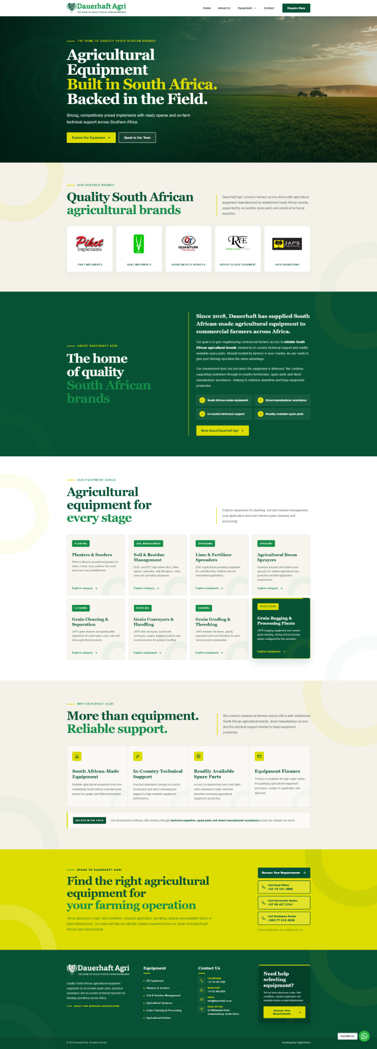 Dauerhaft Agri website preview