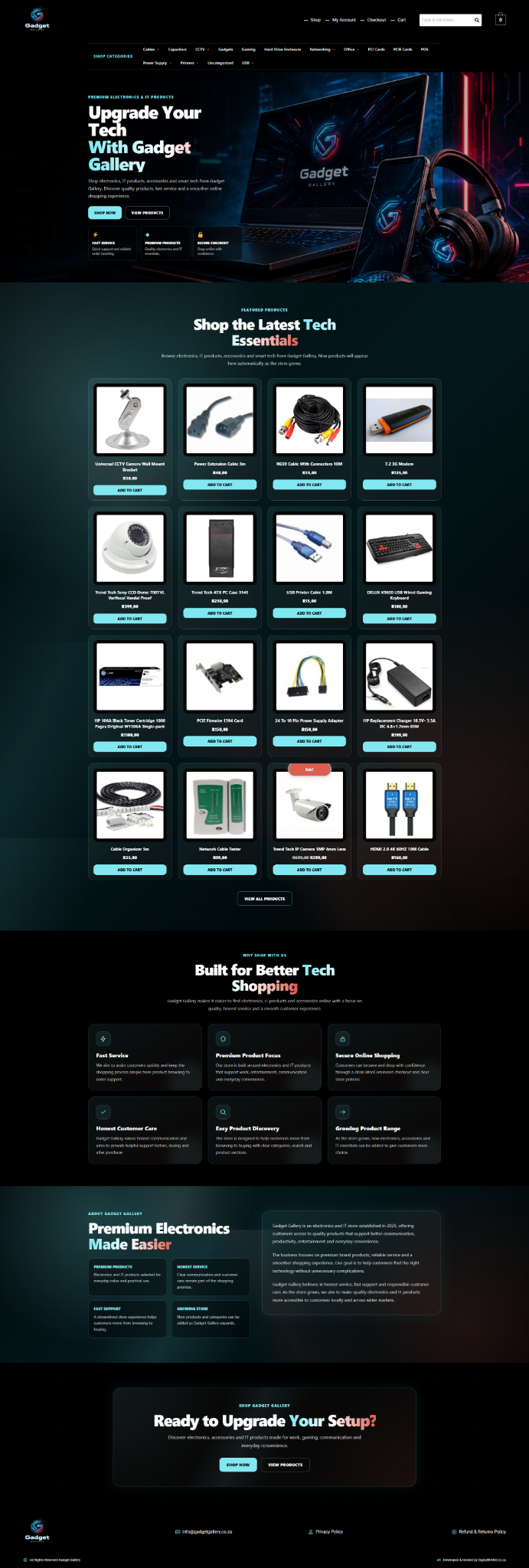 Gadget Gallery website preview